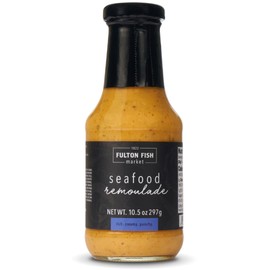 Fulton Fish Market Seafood Remoulade - 10.5oz | Cajun Inspired Dipping Sauce for Fried Fish and Shrimp | Rich, Creamy Tartar Sauce Alternative