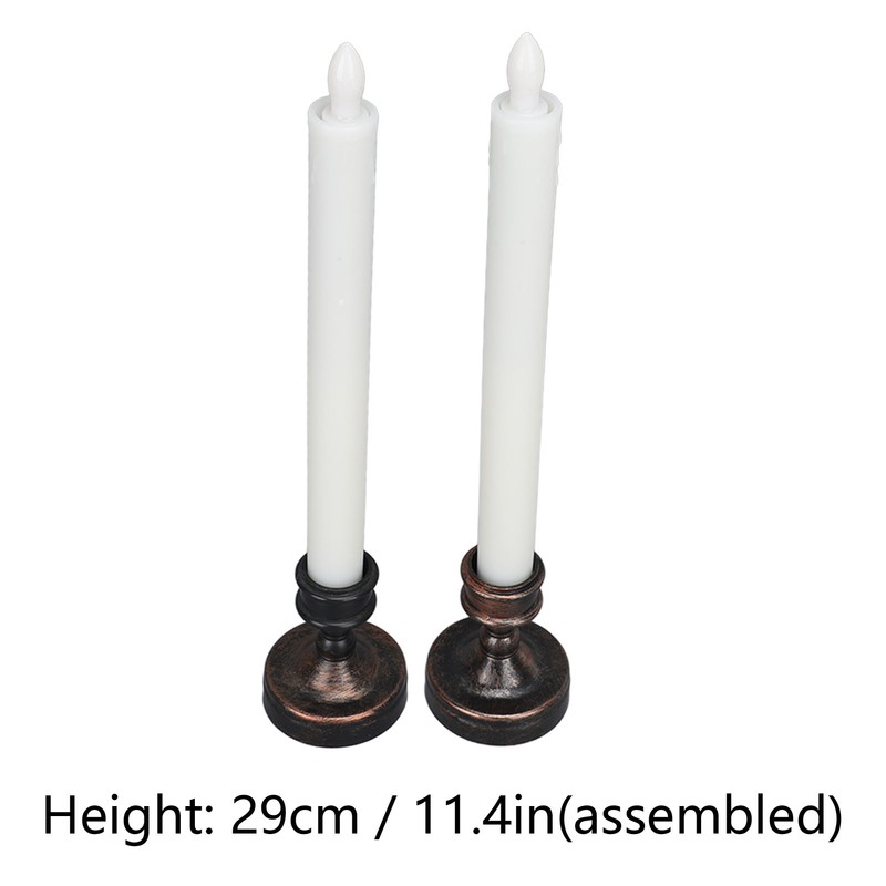 8PCS LED Taper Candle Flameless Window Candle Remote Control Warm