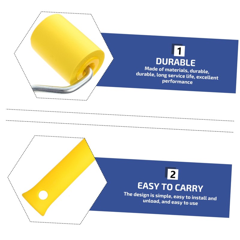 Operitacx Flat Pressure Roller Tool Ergonomic Rubber Seam Roller for