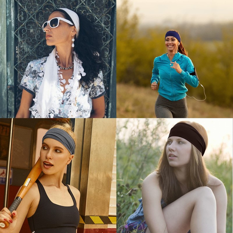 DRESHOW Pack of 6 Women's Boho Headbands, Printed Headbands, Twisted