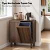Smuxee Double Tilt Out Laundry Hamper Cabinet, Walnut Hidden Laundry