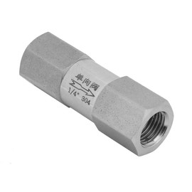Hex Split Check Valve, 304 Stainless Steel, High Temperature Durable Directional Valve, Hexagonal Check Valve, Inch Internal Thread Multi Size (1/4")