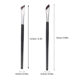 minkissy Angled Eyeshadow Brush Set 6pcs for Eyeliner Concealer Brow under Eye Precision Makeup Tools for Artists