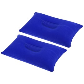 PATIKIL Inflatable Pillow, 2 Pack Squared Ultralight Camping Travel Pillow Desk Rest Neck Support for Hiking Backpacking Office, Dark Blue