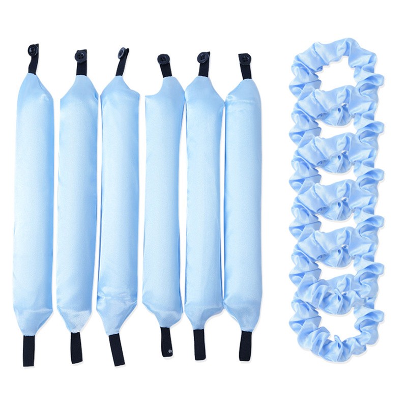 6PCS Lazy Hair Curler Set with Button Foam Rollers Big