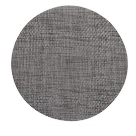 ANAZOZ Table Mats 6 Set,Placemats Vinyl 13.78 x 13.78 IN,Solid Color with Round Placemat Gray