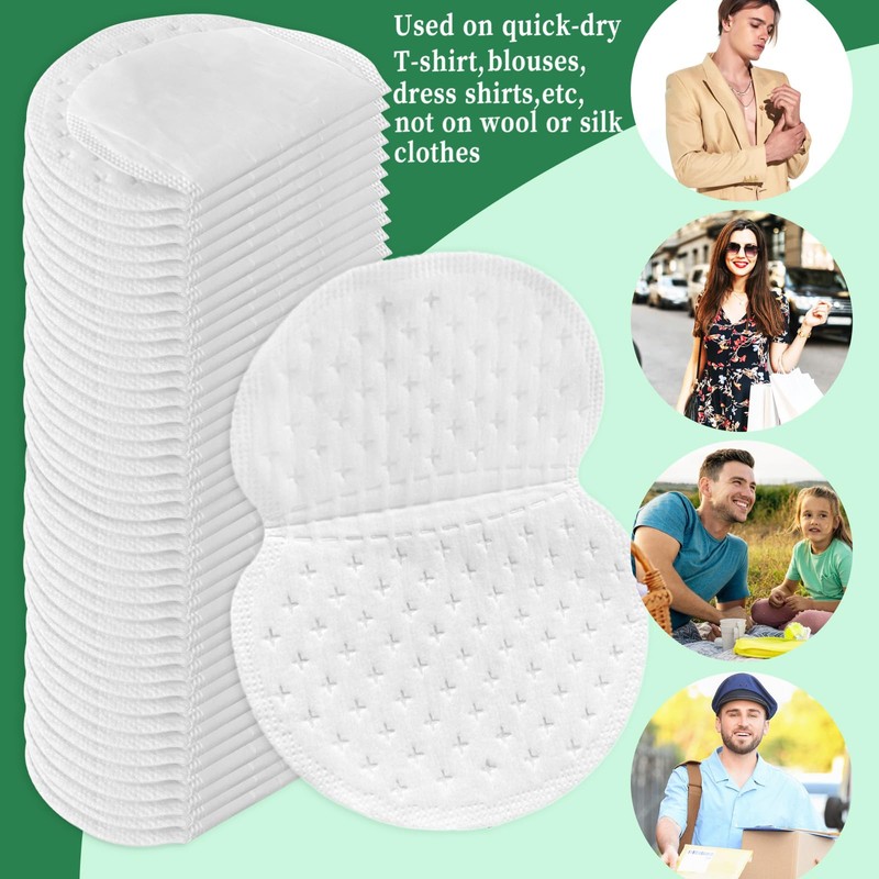 Underarm Armpit Sweat Pads for Sweating Women Men,100 pcs Disposable