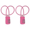sourcing map 2 Pcs Luggage Travel Lock, 3 Digit Cable