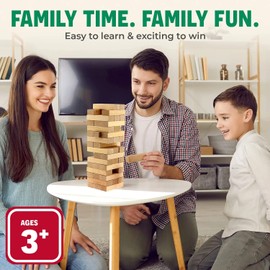 CoolToys Timber Tower Wood Block Stacking Game – Original Edition (48 Pieces) – 2 Pack