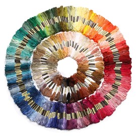 AKORD 250 x Skeins Stranded Deal Embroidery Thread Cross Floss Sewing, Cotton, Multi-Colour, 800 x 0.01 x 0.01 cm