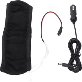 Dpofirs Funda Calefactable Universal para Volante de Coche, Calentador de Ruedas Automático de Nailon de 38 Cm de Diámetro con Calentamiento Rápido, Agarre Antideslizante, Se Adapta a la Mayoría de