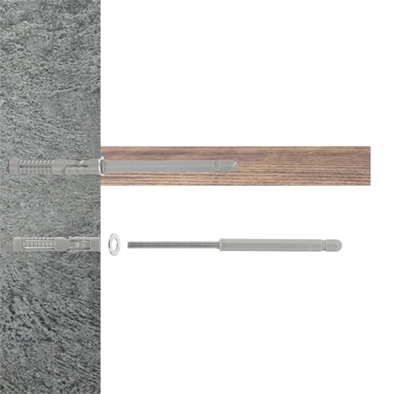 sourcing map 4 Pcs Floating Shelf Brackets, Metal Hidden Shelf