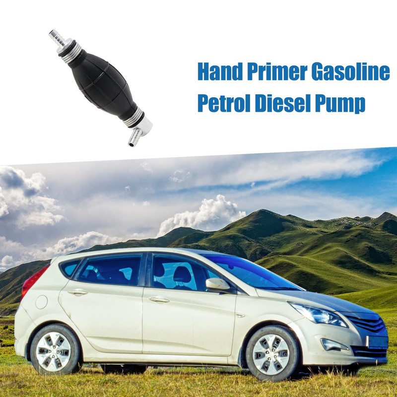 A ABSOPRO 8mm Hand Primer Gasoline Petrol Diesel Pump Black