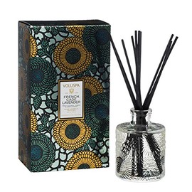 Voluspa French Cade Lavender Reed Diffuser | 3.4 Fl. Oz. | 4-6 Month Product Life | 24/7 Fragrance without the flame | Vegan