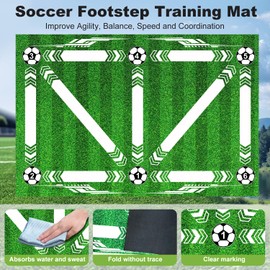 Enmons 6x4 FT Kids Soccer Goals for Backyard - 2 Pack Soccer Nets, Portable Pop Up Goal Set with Training Mat, Cones, Target & Ball - Soccer Training Equipment Gift for Boys/Girls Ages 3-12