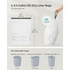 SONGMICS Trash Bags for 4-5.3 Gallon (15-20L) Trash Cans, 80