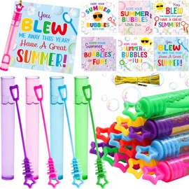 End of Year Students Gifts Mini Bubble Wands with Gift Cards Graduation Bubble Set for Kids from Teacher Classroom Prizes Party Supplies 12Pcs