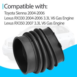 Air Cleaner Hose 17881-AA020 Compatible with Lexus RX330 2004-2006 RX350 2007 3.3L V6 and Toyota Sienna 2004-2006, Gas Engine Air Intake Hose