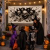 Halloween Decorations Outdoor, Plastic Backdrop 65" x 32.7", Skull Halloween