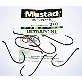 Mustad 79511 Viking Pennel Hooks - size 3/0