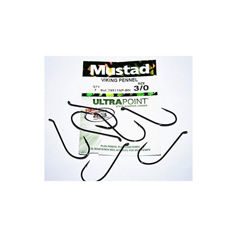 Mustad 79511 Viking Pennel Hooks - size 3/0