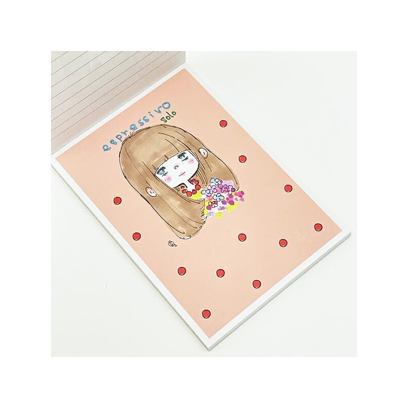 Ado Mizumori Square Memo Pad with Sticker, White 405498 Ado