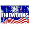 Generic FIREWORKS PATRIOTIC POLY 3' X 5' FLAG
