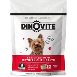 Dinovite 30 Day Supply, Small Dogs, Dinovite Probiotic Supplement for Dogs 1-18 lb NEW