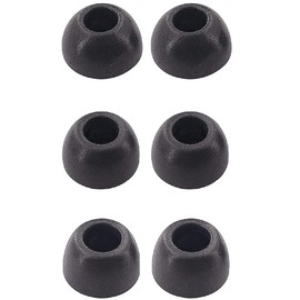 A-Focus Memory Foam Earbud Tips Urethane Earbuds for Aviot Fully Wireless Earphones Fit in the Case Noise Isolating Fit S/M/L 3 Pairs Black