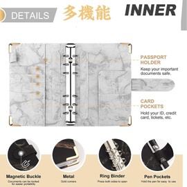 TARATI Household Book, Household Management, Pouch Budget Binder, Notebook, A6, Budget Control, Binder, Household Book, Pouch, Case, Gray, A6