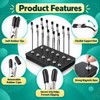 12 Pack Magnetic Alligator Clip Holders with Storage Box for