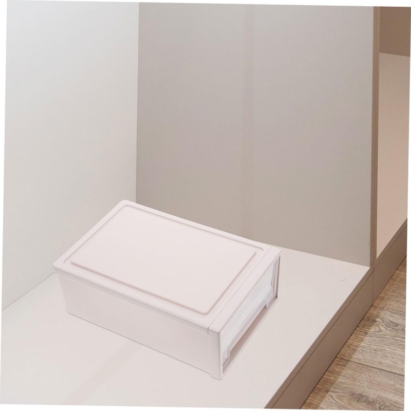 jojofuny 2pcs Stackable Plastic Storage Drawer for Clothes Makeup Organizer