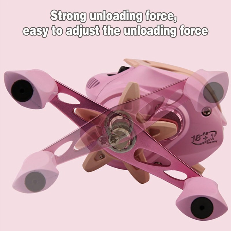 AIMALL Baitcasting Fishing Reel 18+1BB High Speed Drop Wheel Left/Right