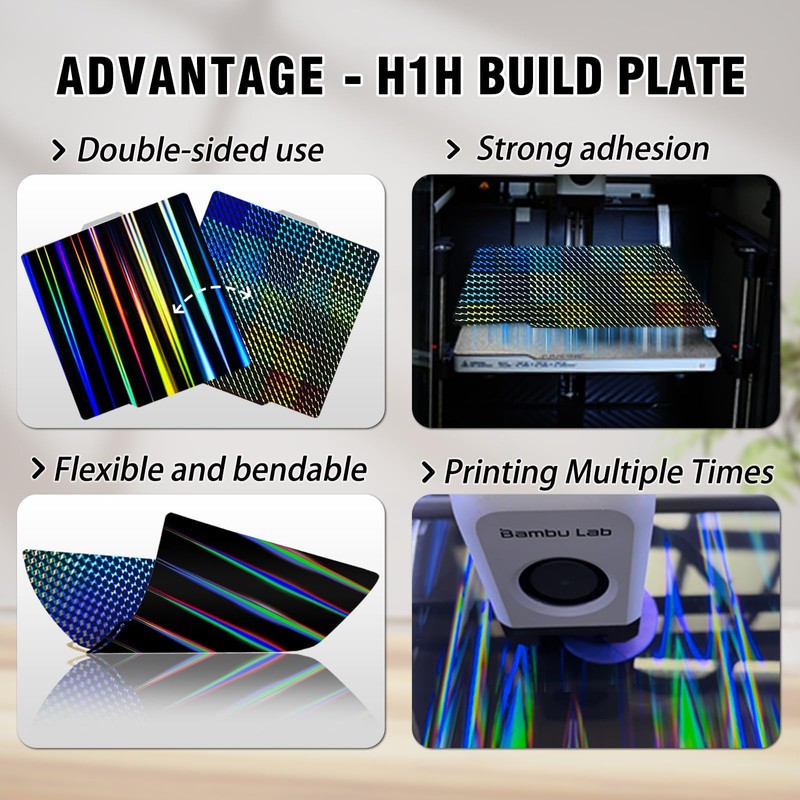 JUUPINE H1H Print Plate for Bambu Lab P1S X1 X1E