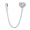 SBI Jewelry Women Girls Safety Chain Charm for Bracelets Heart