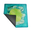 Aesthetic Watercolor Mahjong Mat, Durable & Easy Clean Blue-Green Game