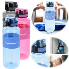 LS-LebenStil XXL Sports Bottle 1500 ml Blue Tritan Water Bottle Flip Lid Leak-Proof Waterproof for University, Work, Fitness, Bike, Outdoor, Lightweight, Shockproof, Reusable