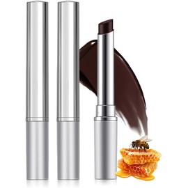 Bálsamo Labial con Vitamina E y Miel Negra - Bálsamo Labial Hidratante, Brillo Labial con Miel para Dar Volumen, Brillo Labial Nutritivo e Hidratante para Mujeres (Black-2pcs)