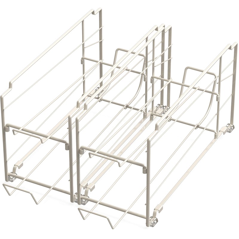 Simple Houseware Stackable Beverage Soda Can Dispenser Organizer Rack, White