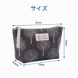 LOYELEY Women's Makeup Pouch, Storage Bag, Travel Pouch, Stylish, Cute, Lightweight, Compact, Large Capacity, For Cosmetics, Small Items, Portable, Travel, plain wood