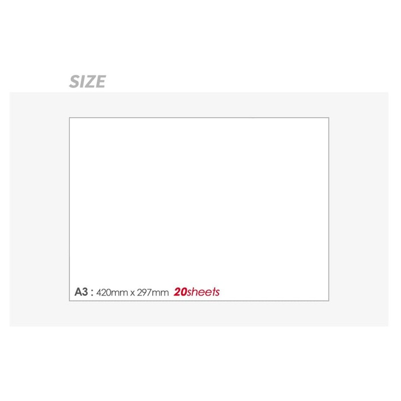 BC233 Professional Pastel Paper Pad A3 Size for Oil, Dry