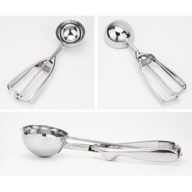 Solula Stainless Large Muffin Scoop, Cupcake Batter Dispenser, Large Ice Cream Cupcake Muffin Batter Scoop, 18/8 Stainless Steel, Size 10