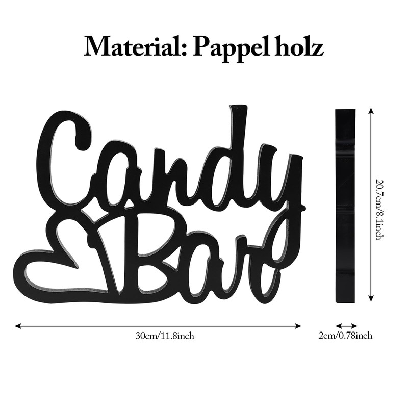 HOECMRHP Candy Bar Decoration, Decorative Lettering Candybar Table Ornament for