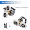 FUYIOCN Shower Door Rollers,Set of 4 Twin Shower Door Rollers