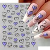 Heart Nail Art Stickers 6 Sheets Valentine's Day Nail Decals