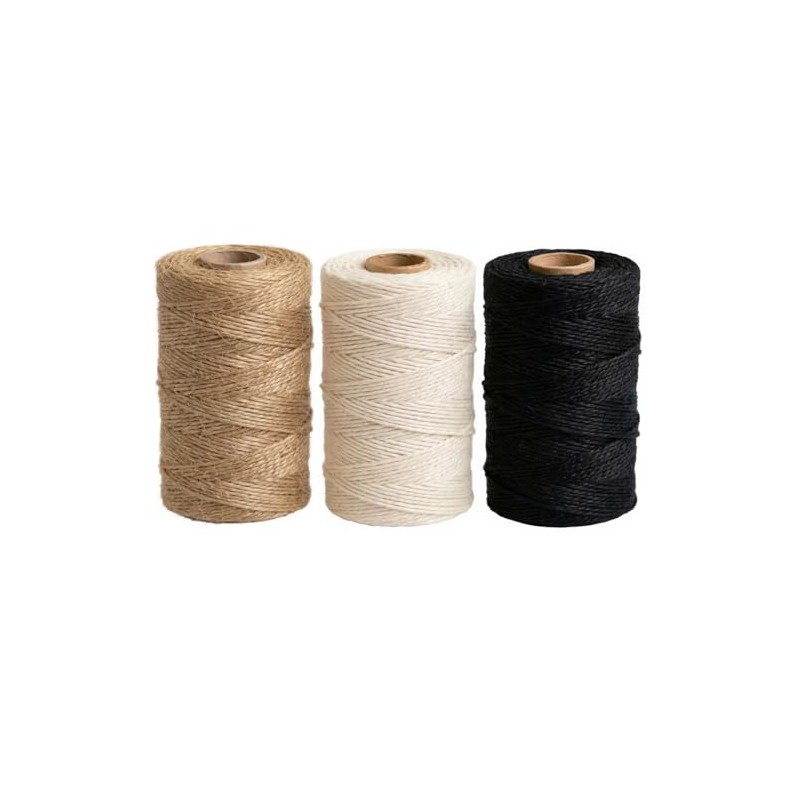Natural Jute and Cotton Twine Bundle for Crafts and Home
