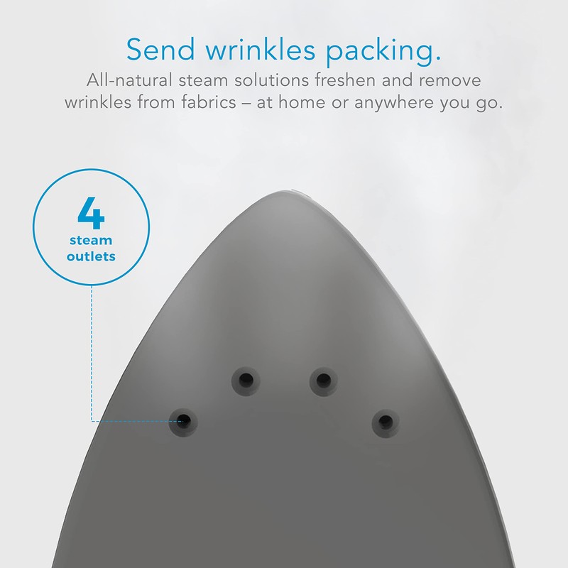 Steamfast SF-710 Mini Steam Iron, Non-Stick Sole Plate, Foldable Handle,