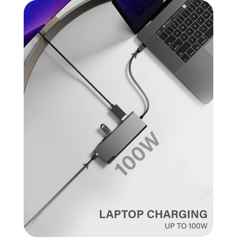 ALOGIC USB-C 4K Dual Display Dock; 100W Power Delivery; 2x