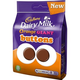 Cadbury Dairy Milk Orange Giant Buttons Chocolate Bag 110g