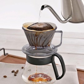 HARIO MA-431 Best Co Coffee Dripper with Memory, 01, Clear Gray, For 1 - 2 People, Trapezoid Dishwasher-Safe